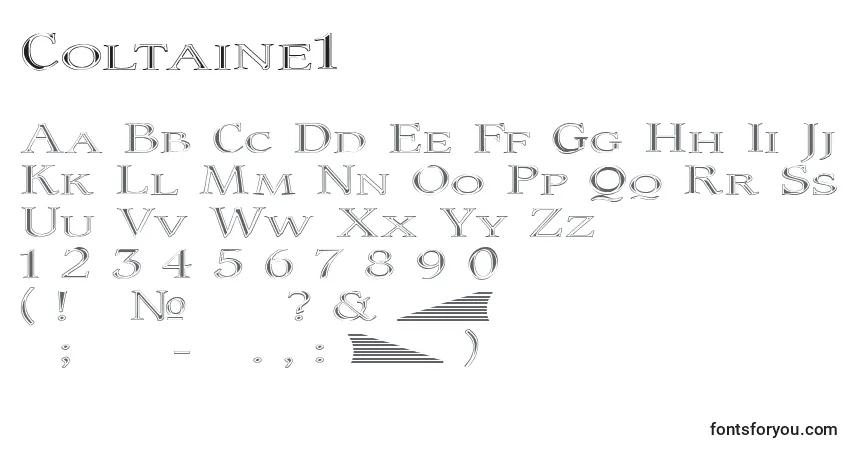 Coltaine1-fontti – aakkoset, numerot, erikoismerkit