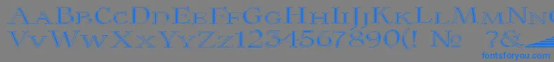 フォントColtaine1 – 灰色の背景に青い文字