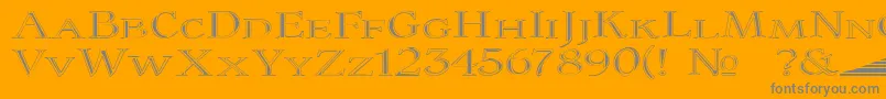 Coltaine1-Schriftart – Graue Schriften auf orangefarbenem Hintergrund