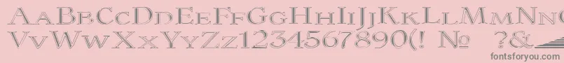 Coltaine1-Schriftart – Graue Schriften auf rosa Hintergrund