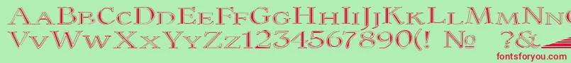 Coltaine1 Font – Red Fonts on Green Background