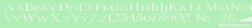 Coltaine1 Font – White Fonts on Green Background