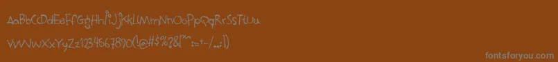 Mouthfulofbeer-Schriftart – Graue Schriften auf braunem Hintergrund