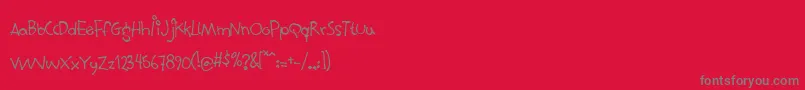 Mouthfulofbeer Font – Gray Fonts on Red Background