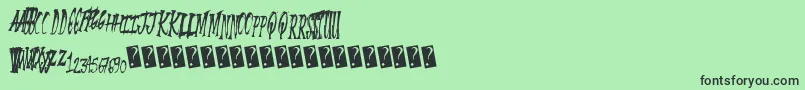 Summerscare-Schriftart – Schwarze Schriften auf grünem Hintergrund