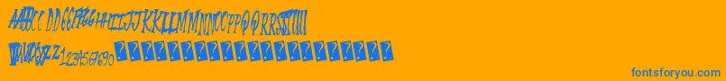 Подробнее о шрифте Summerscare Шрифт Summerscare – синие шрифты на оранжевом фоне