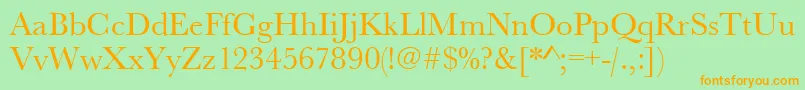 Urwbaskert Font – Orange Fonts on Green Background