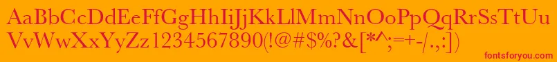 Urwbaskert Font – Red Fonts on Orange Background