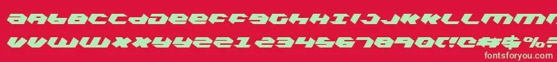 KubrickCondensed Font – Green Fonts on Red Background