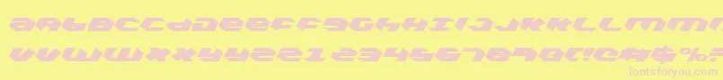 Fonte KubrickCondensed – fontes rosa em um fundo amarelo