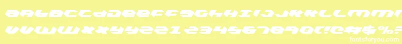 KubrickCondensed Font – White Fonts on Yellow Background