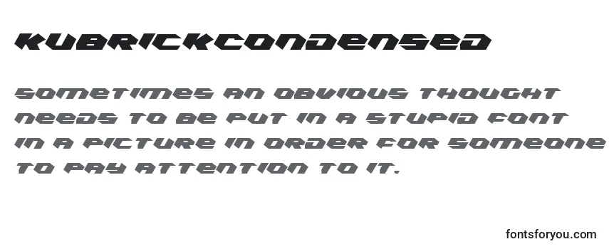 Review of the KubrickCondensed Font