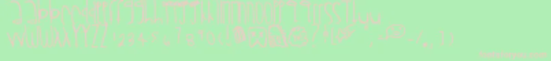 Rawrrr Font – Pink Fonts on Green Background