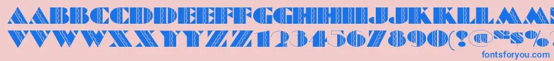 Feteaccomplinf Font – Blue Fonts on Pink Background