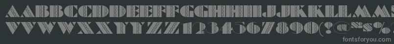 Feteaccomplinf Font – Gray Fonts on Black Background