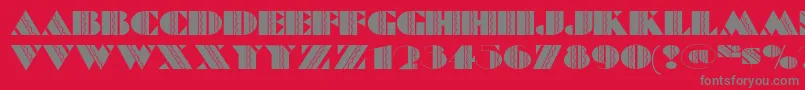 Feteaccomplinf Font – Gray Fonts on Red Background
