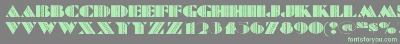 Feteaccomplinf Font – Green Fonts on Gray Background