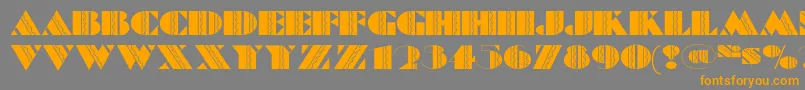 Feteaccomplinf Font – Orange Fonts on Gray Background