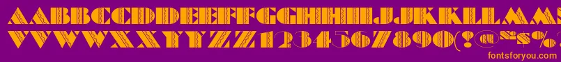 Feteaccomplinf Font – Orange Fonts on Purple Background