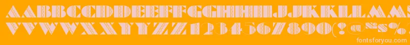 Feteaccomplinf Font – Pink Fonts on Orange Background