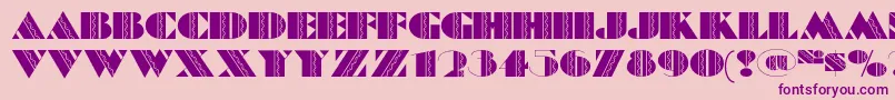 Feteaccomplinf Font – Purple Fonts on Pink Background