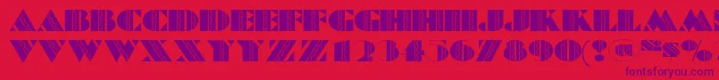 Police Feteaccomplinf – polices violettes sur fond rouge