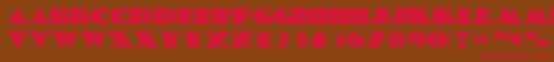 Feteaccomplinf Font – Red Fonts on Brown Background