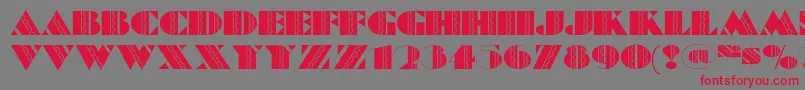 Feteaccomplinf Font – Red Fonts on Gray Background