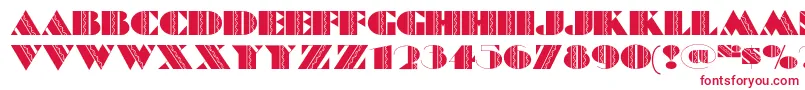 Feteaccomplinf Font – Red Fonts on White Background