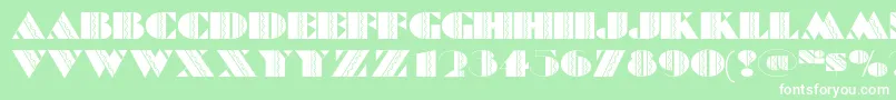 Feteaccomplinf Font – White Fonts on Green Background