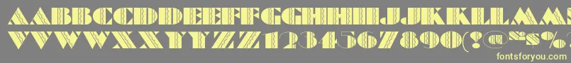 Feteaccomplinf Font – Yellow Fonts on Gray Background