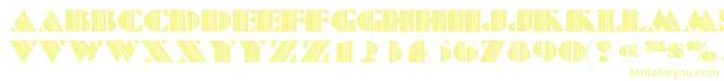 Feteaccomplinf Font – Yellow Fonts on White Background