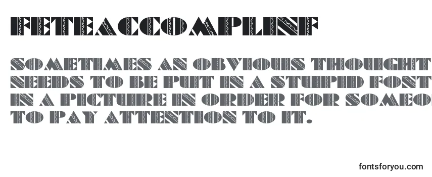 Review of the Feteaccomplinf (105516) Font