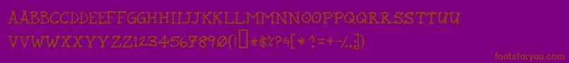 Rundm Font – Brown Fonts on Purple Background