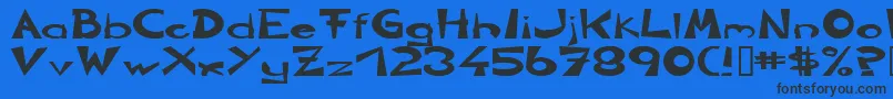 CirclineHeavy Font – Black Fonts on Blue Background