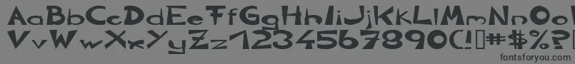 フォントCirclineHeavy – 黒い文字の灰色の背景