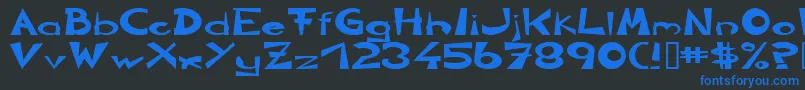 CirclineHeavy Font – Blue Fonts on Black Background