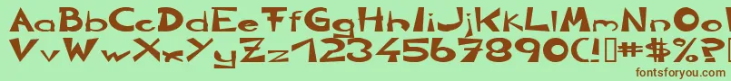 CirclineHeavy Font – Brown Fonts on Green Background