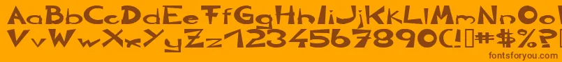 CirclineHeavy Font – Brown Fonts on Orange Background