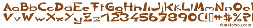 Шрифт CirclineHeavy – коричневые шрифты на белом фоне