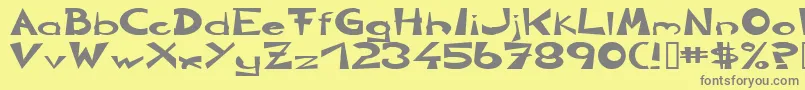 CirclineHeavy Font – Gray Fonts on Yellow Background