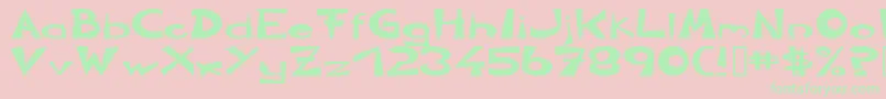 CirclineHeavy Font – Green Fonts on Pink Background