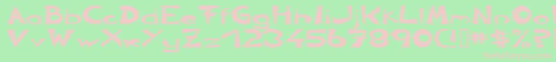 CirclineHeavy Font – Pink Fonts on Green Background