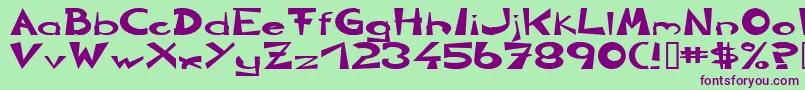 CirclineHeavy Font – Purple Fonts on Green Background