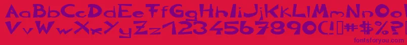 CirclineHeavy Font – Purple Fonts on Red Background