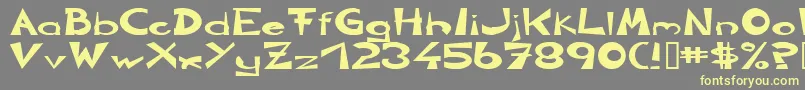 CirclineHeavy Font – Yellow Fonts on Gray Background