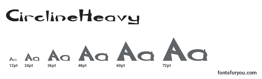 Размеры шрифта CirclineHeavy