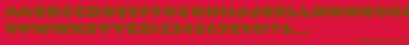 HffCottonBalls Font – Brown Fonts on Red Background