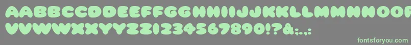 More about HffCottonBalls Font HffCottonBalls Font – Green Fonts on Gray Background