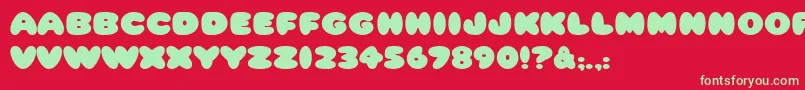 HffCottonBalls Font – Green Fonts on Red Background